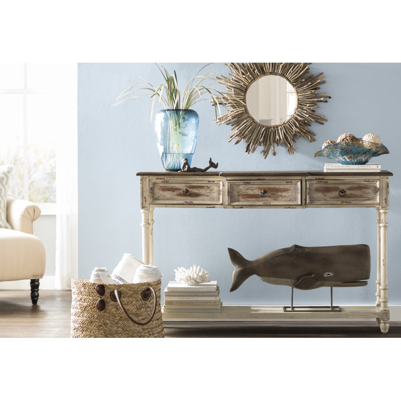 Canora Grey Tyelise Round Driftwood Framed Sunburst Wall